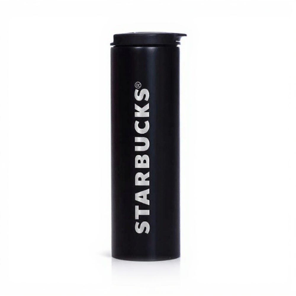thermal coffee mug 510 ml black front view