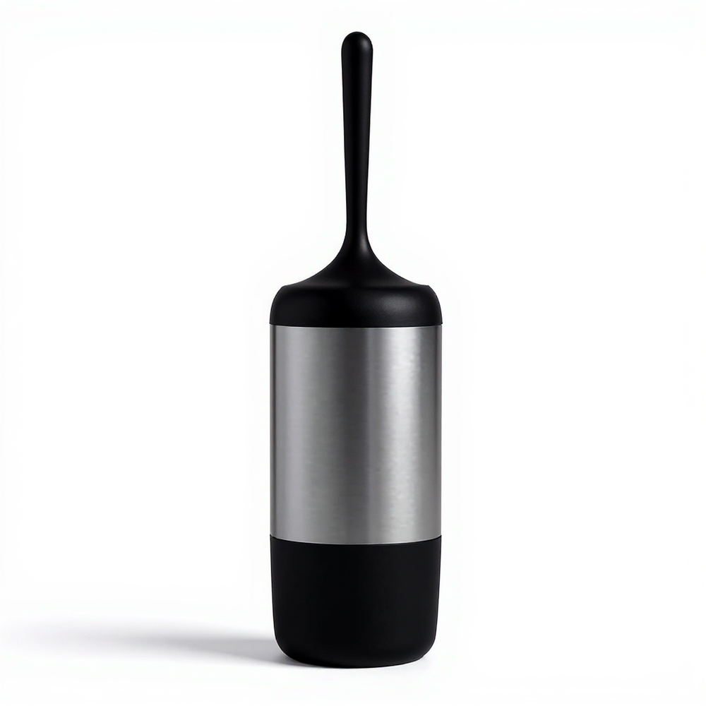 Primanova toilet brush Stainless steel gray front view