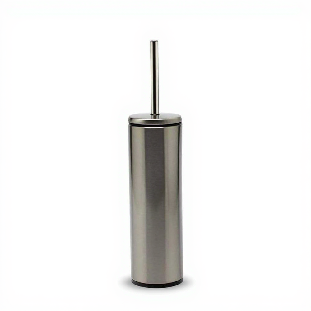 Primanova toilet brush Stainless steel beige front view