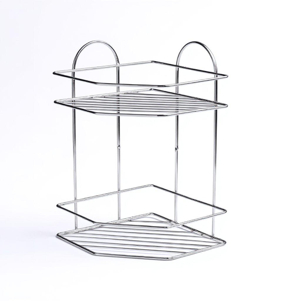 Shower Corner Caddy 2 Tier Stainless Steel, Kiwa