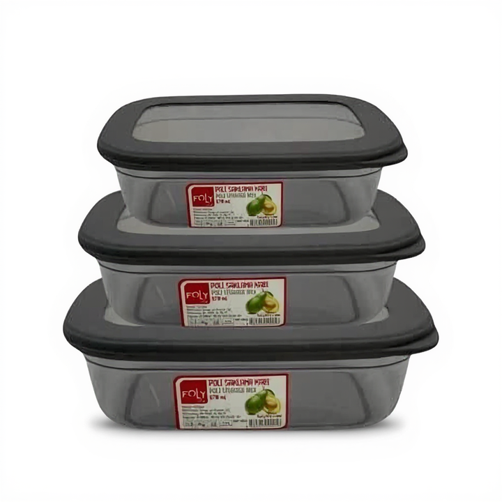 Set of 3 Food storage containers-(1200, 670 ,400 ) ml