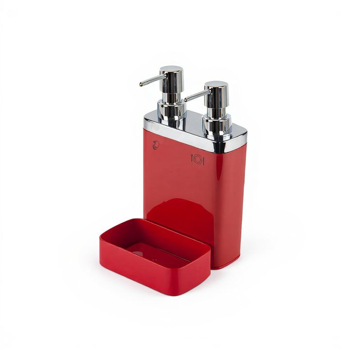 Double Kitchen Soap Dispenser With Sponge Holder-330 ML