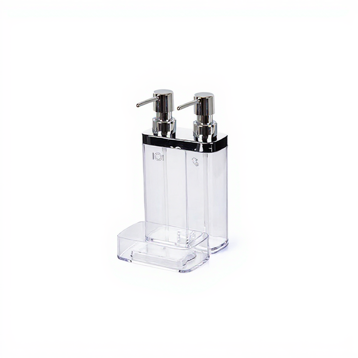 Double Kitchen Soap Dispenser With Sponge Holder-330 ML