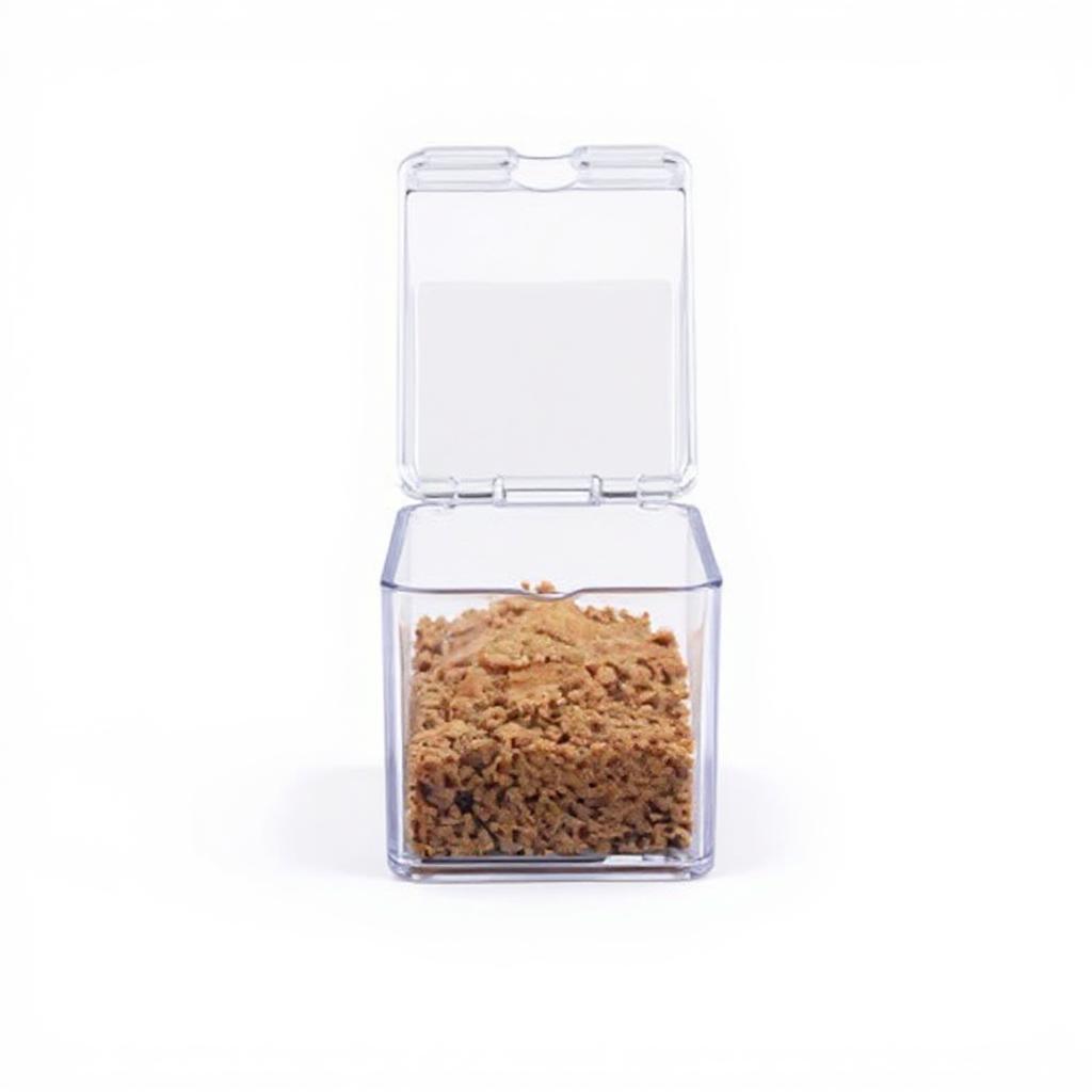 Clear set for spices with spoon