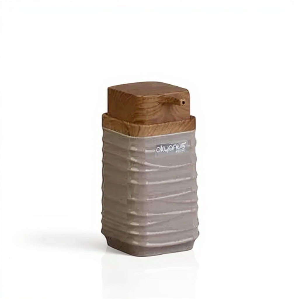 Acrylic Soap Dispenser Wooden lid 300ml