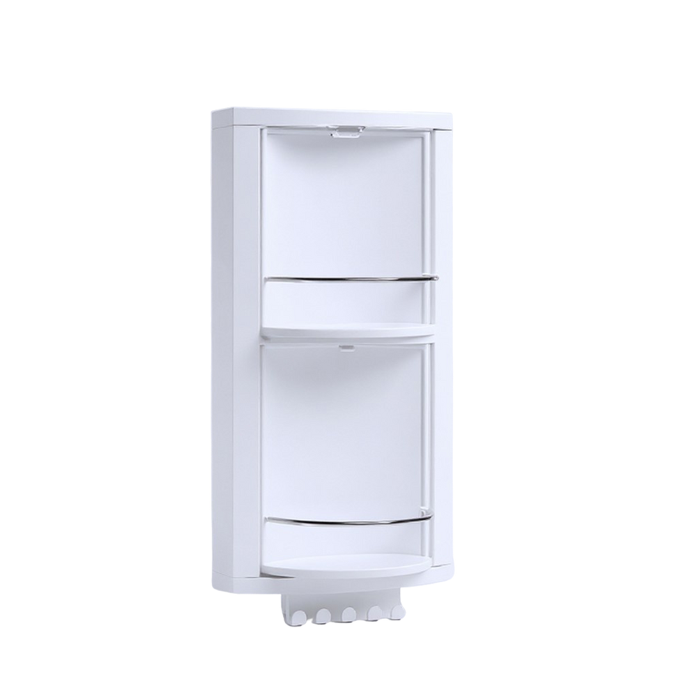 Primanova bathroom shelf Stainless steel transparent front view