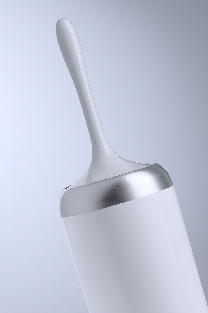 Acrylic Bath Brush with Silver Frame