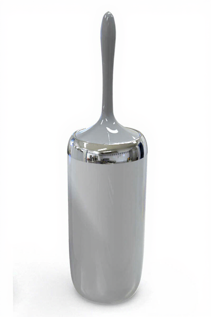 Acrylic Bath Brush with Silver Frame