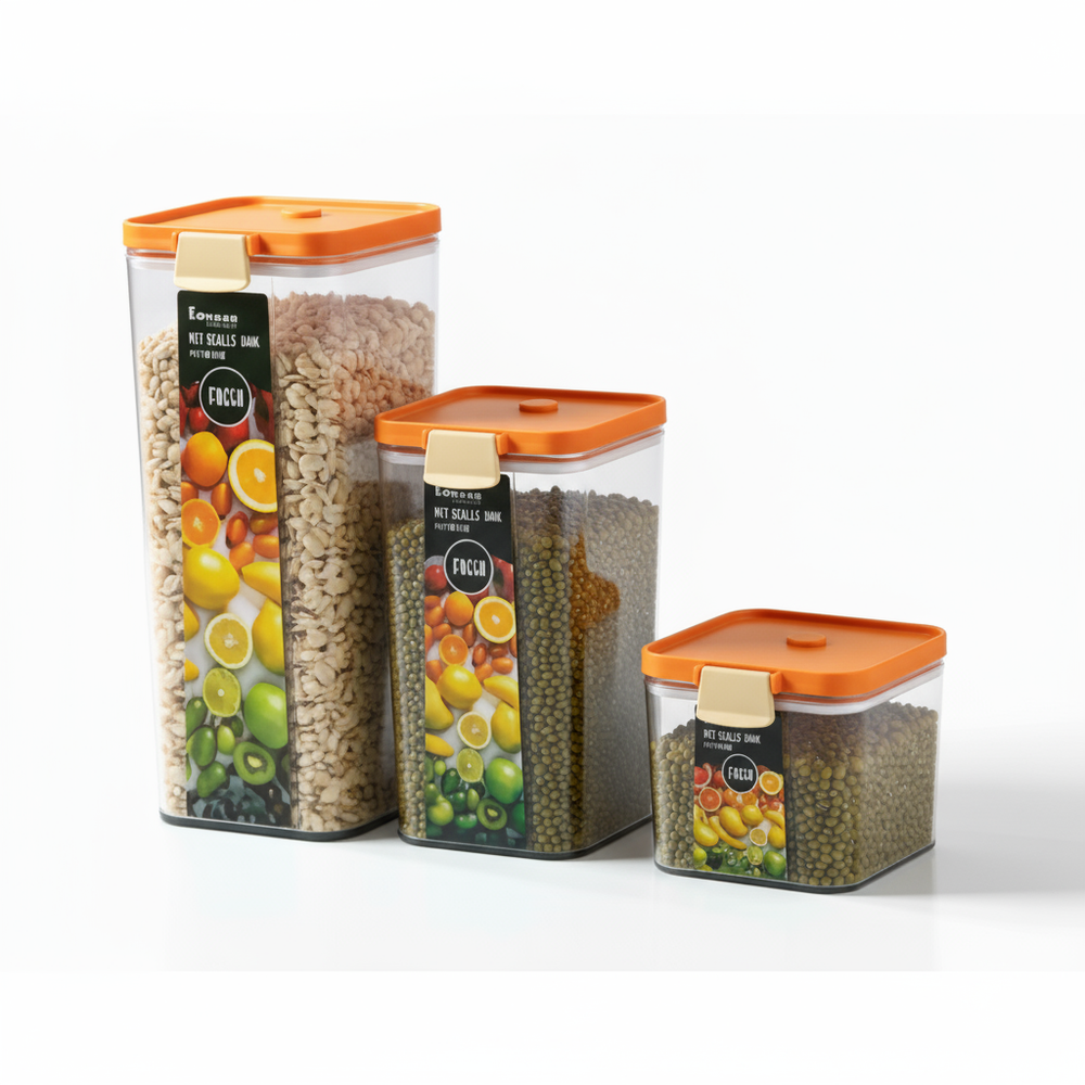 container 1.8 Liters orange front view