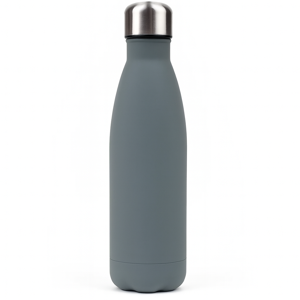 thermal mug 500ml gray front view