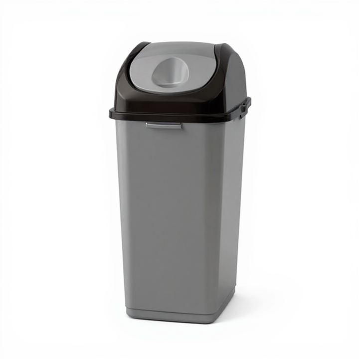 Slim Trash Can With Swing Lid