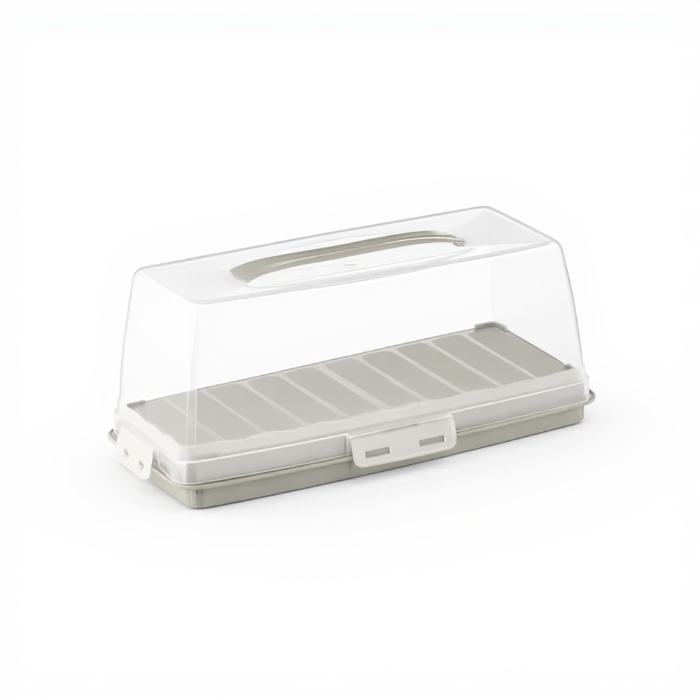 Dunya container BPA-free plastic beige front view