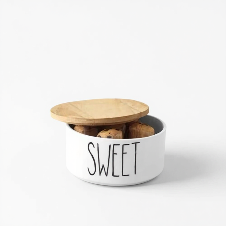 Round Ceramic Bowl With Lid