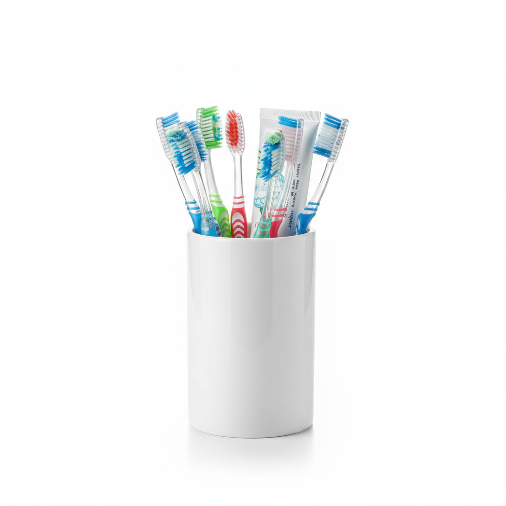 5-Piece Plastic Bathroom Accessories Set.