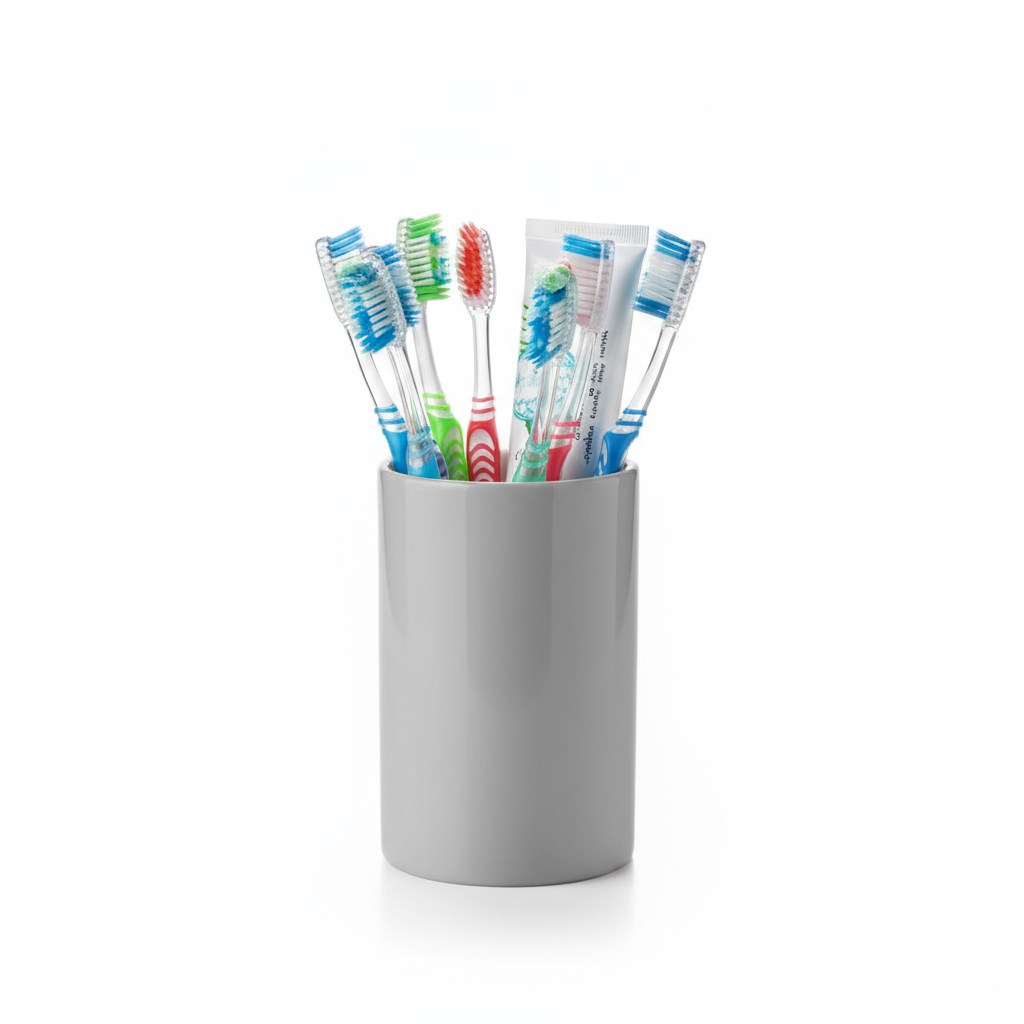 5-Piece Plastic Bathroom Accessories Set.