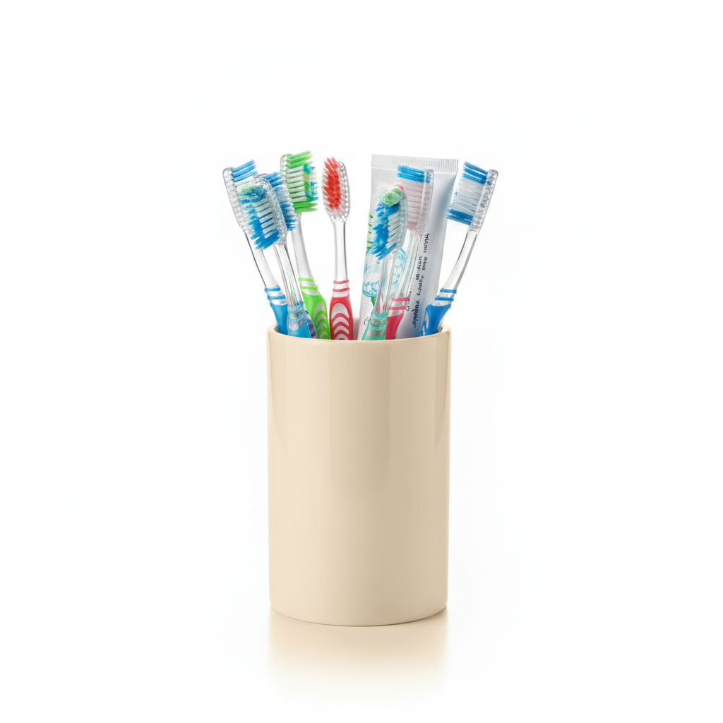 5-Piece Plastic Bathroom Accessories Set.