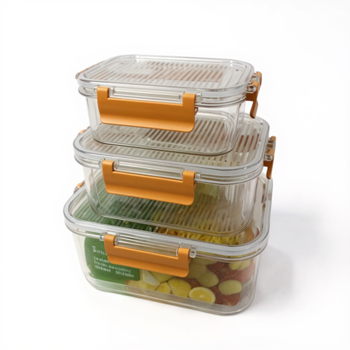 Set of 3 Plastic Lunch Boxes