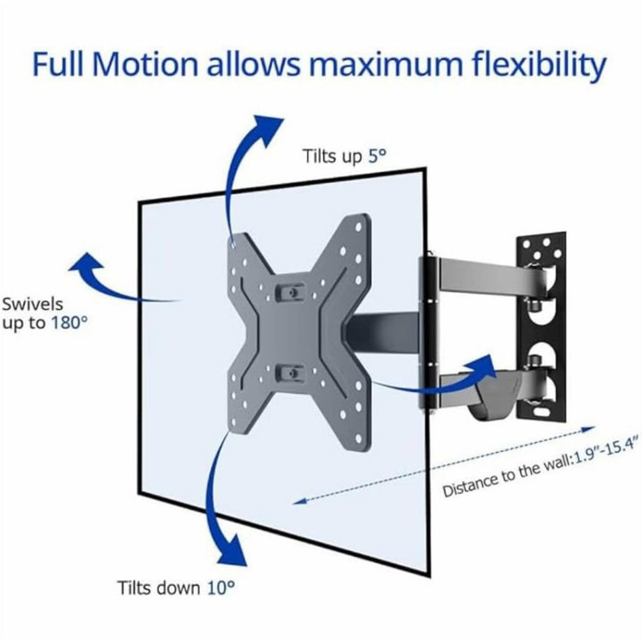 Full Motion TV Wall Mount 22-42 Inch, Two Arm, 40 kg Tilt