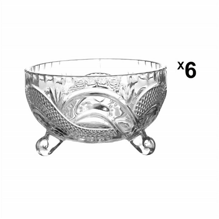 Clear Glass Drinking Set of 6, Crystal Style Water and Juice Glasses