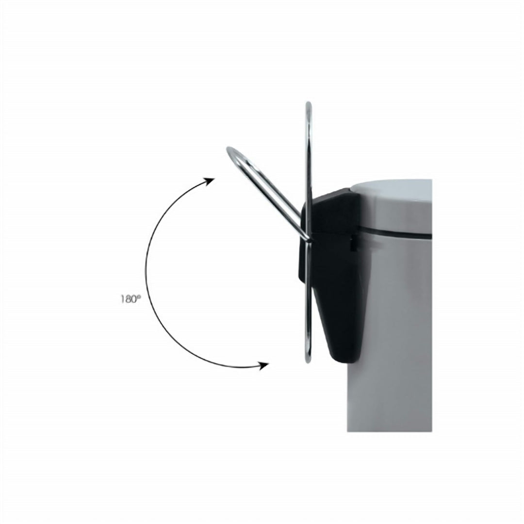 Grey 5 L Pedal Bin, Stainless Steel with Removable Inner Bucket