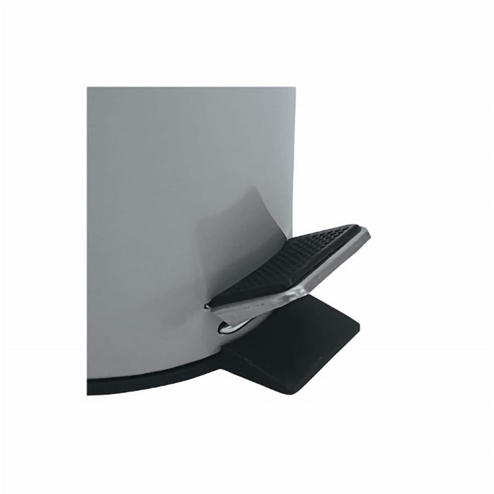 Grey 5 L Pedal Bin, Stainless Steel with Removable Inner Bucket