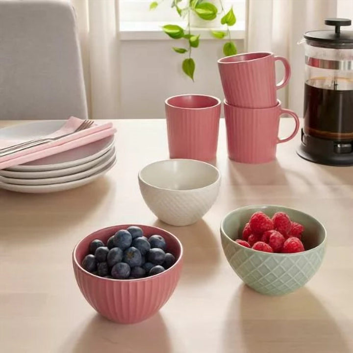 3 Piece Nut and Snack Bowl Set in Mixed Colours for Guests