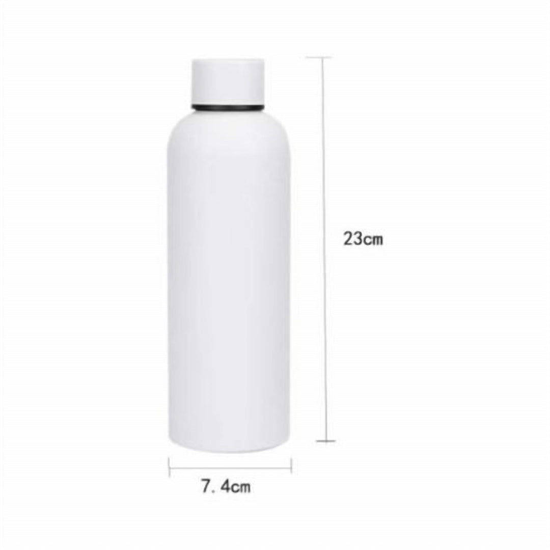 Stainless Steel Water Bottle 500 ml, Removable Lid, Non-Slip