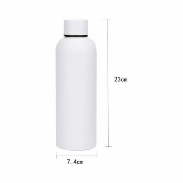 Stainless Steel Water Bottle 500 ml, Removable Lid, Non-Slip