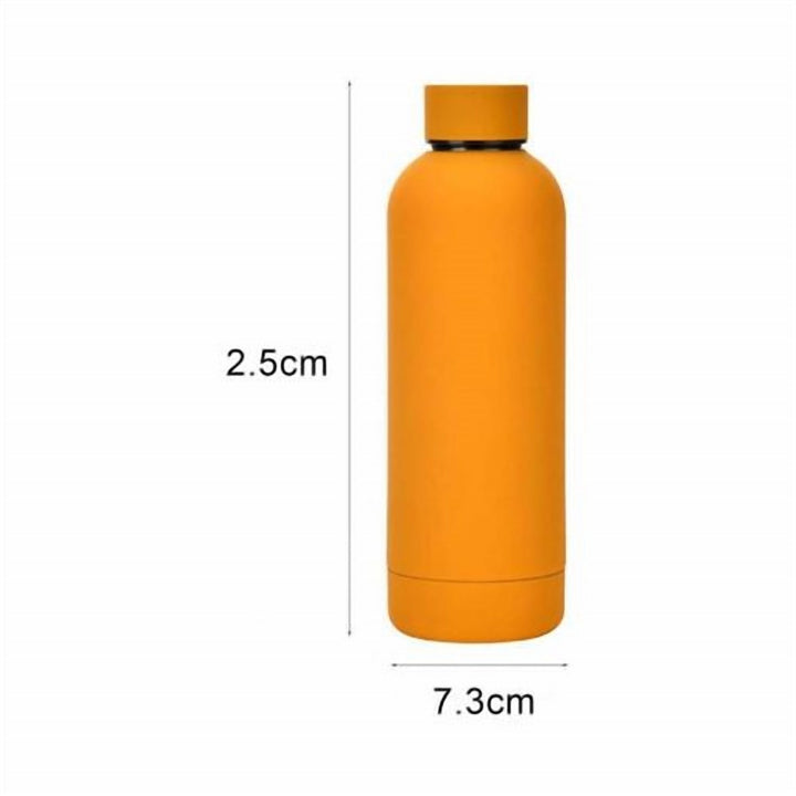 Stainless Steel Water Bottle 500 ml, Removable Lid, Non-Slip