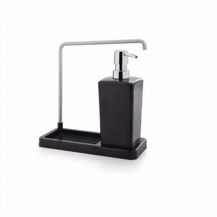 Kitchen Soap Dispenser with Towel Rail and Sponge Holder, 420 ml