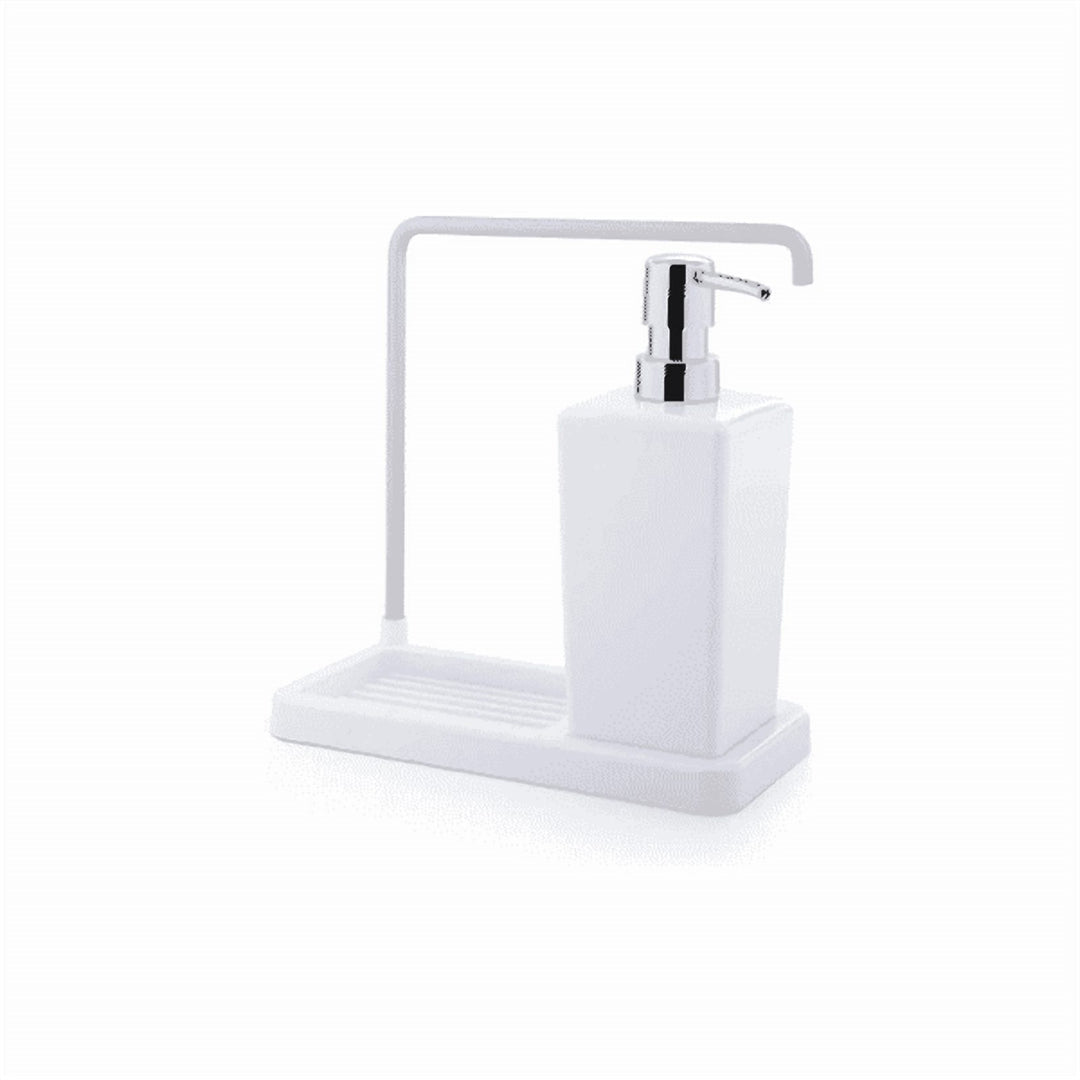 Kitchen Soap Dispenser with Towel Rail and Sponge Holder, 420 ml