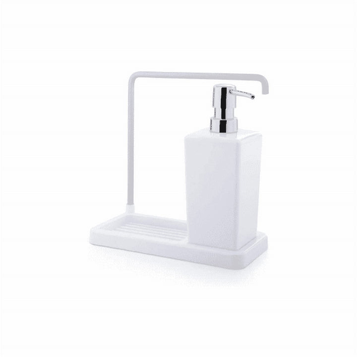 Kitchen Soap Dispenser with Towel Rail and Sponge Holder, 420 ml