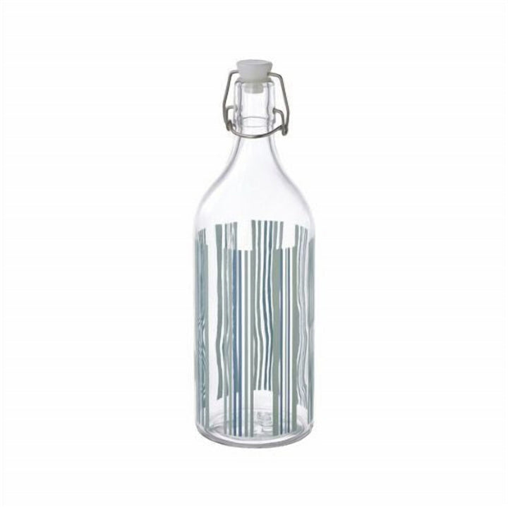 Glass Bottle with Airtight Stopper 1 L for Fridge Storage