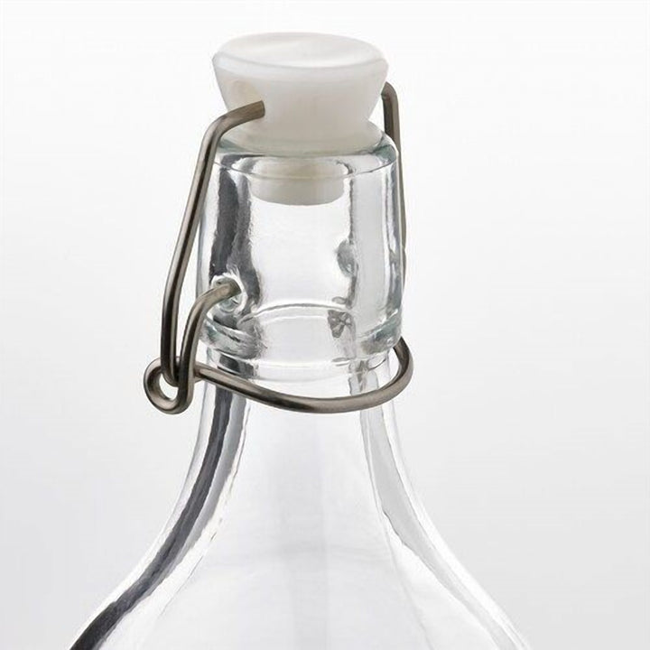 Glass Bottle with Airtight Stopper 1 L for Fridge Storage