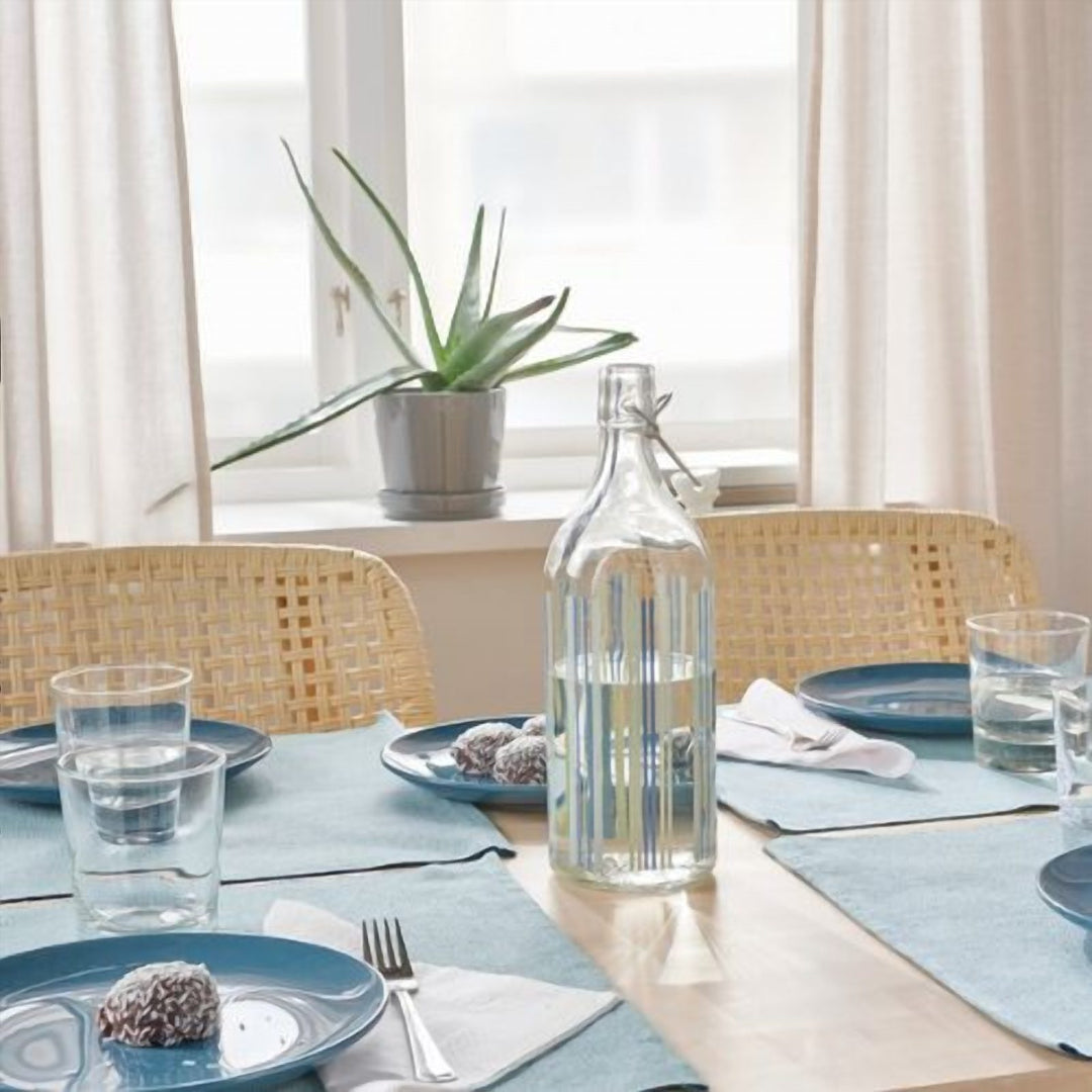 Glass Bottle with Airtight Stopper 1 L for Fridge Storage