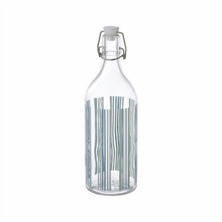 Glass Bottle with Airtight Stopper 1 L for Fridge Storage