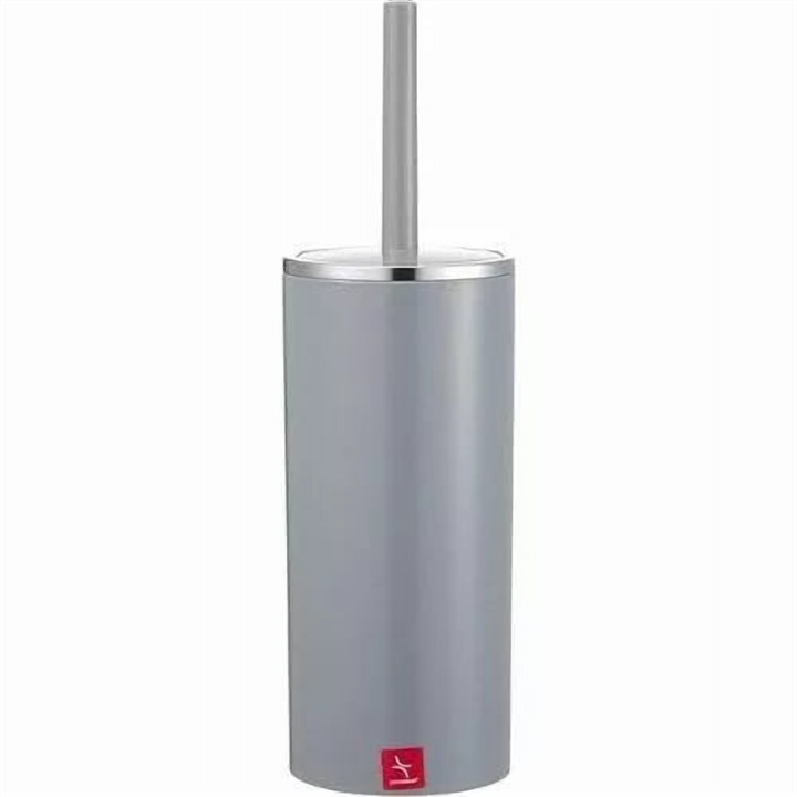 Acrylic Toilet Brush and Holder with Long Non-Slip Handle
