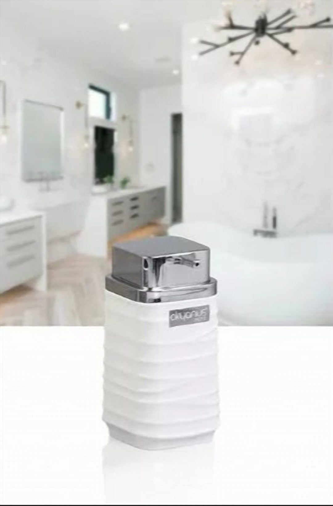Acrylic Soap Dispenser 300 ml with Metal Pump Top, 150 g