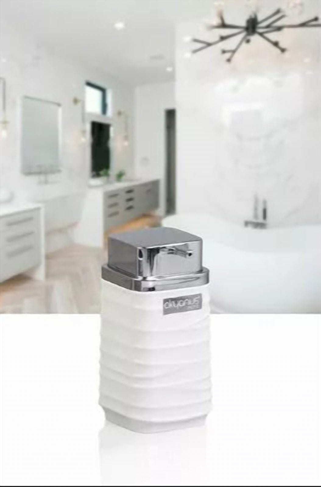 Acrylic Soap Dispenser 300 ml with Metal Pump Top, 150 g