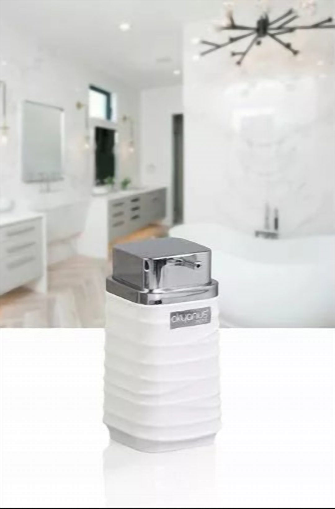 Acrylic Soap Dispenser 300 ml with Metal Pump Top, 150 g