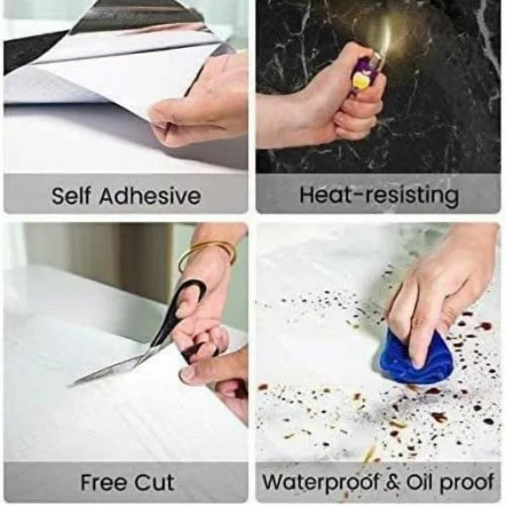 Marble Look Cover Sheet Roll, 3 Meters Long, Non Slip Base