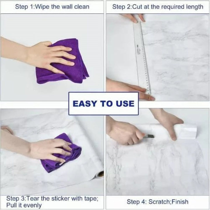 Marble Look Cover Sheet Roll, 3 Meters Long, Non Slip Base