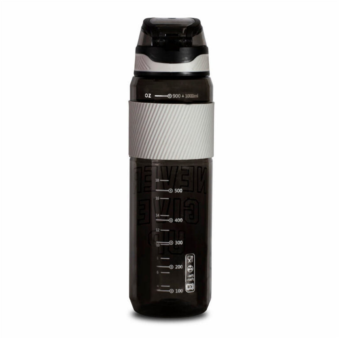 1 L Plastic Water Bottle with Lock Lid, Easy Grip and Strap