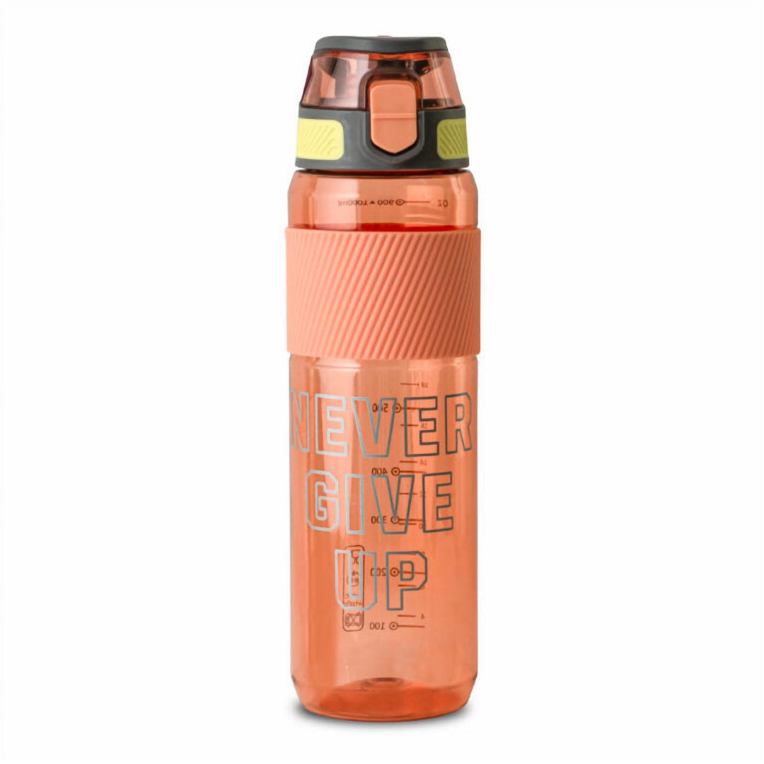 1 L Plastic Water Bottle with Lock Lid, Easy Grip and Strap