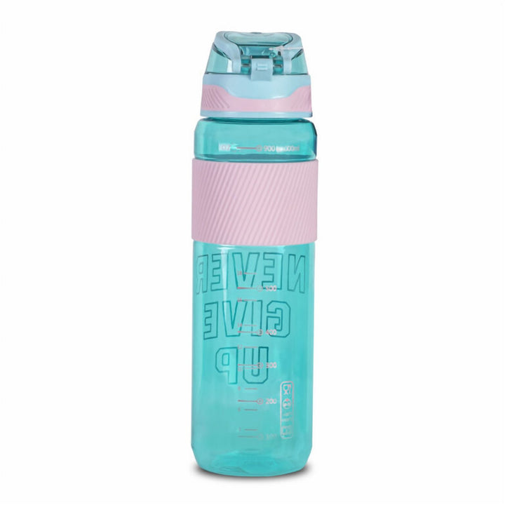 1 L Plastic Water Bottle with Lock Lid, Easy Grip and Strap