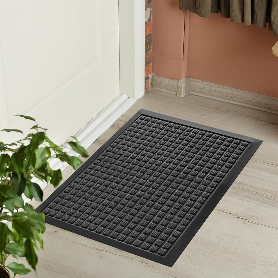 Non-Slip Doormat 44 x 76 cm with Rubber Backing for Front Door