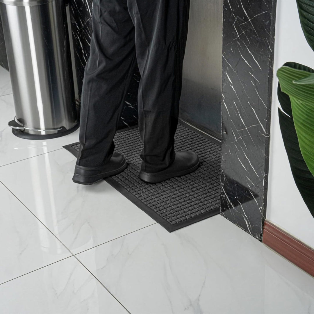 Non-Slip Doormat 44 x 76 cm with Rubber Backing for Front Door