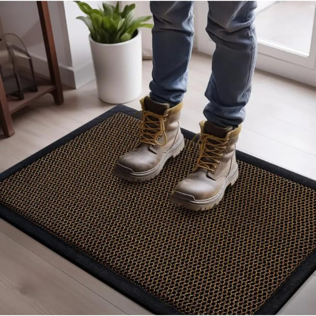 Non-Slip Doormat 44 x 76 cm with Rubber Backing for Front Door