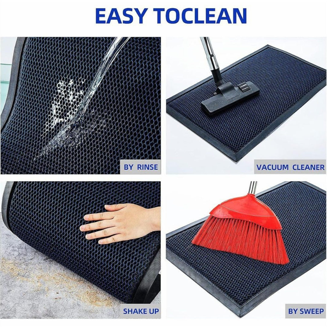 Non-Slip Doormat 44 x 76 cm with Rubber Backing for Front Door