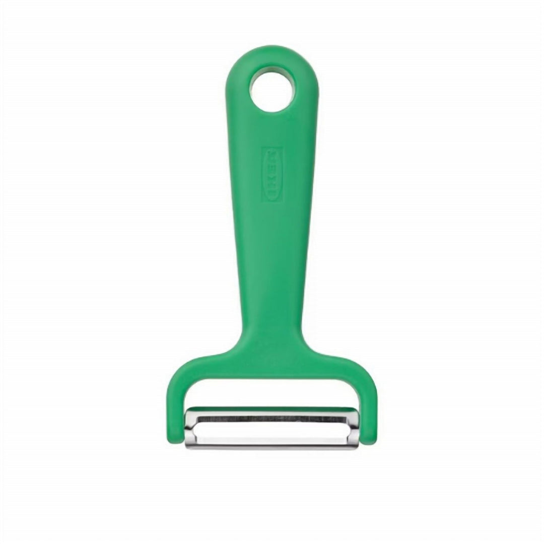 Bright Green Vegetable Peeler with an Ergonomic Grip Handle
